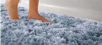 Голубой тканевый коврик