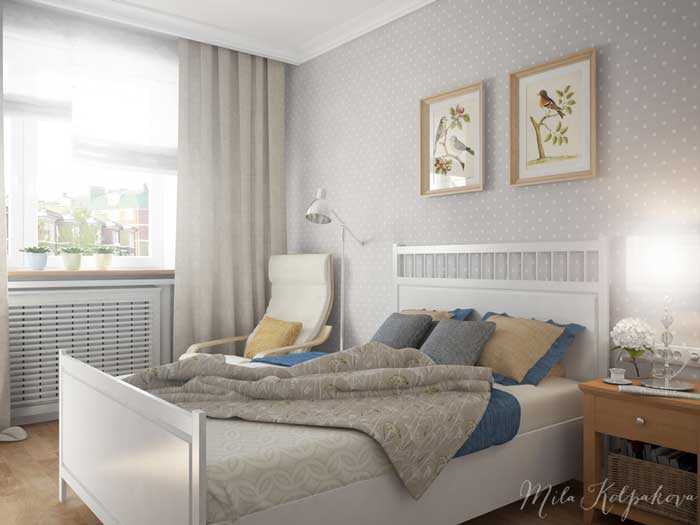 Оформление небольшой спальни для молодой женщины в стиле минимализм