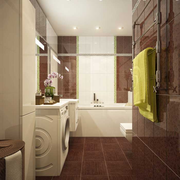 Красивый дизайн проект совмещенной ванной комнаты
