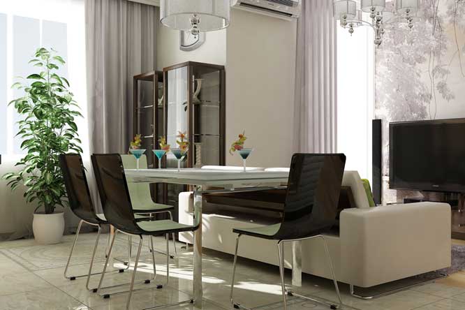 Современный дизайн интерьера квартиры с кабинетом
