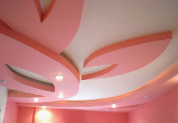 Потолок с подсветкой из гипсокартона для детской