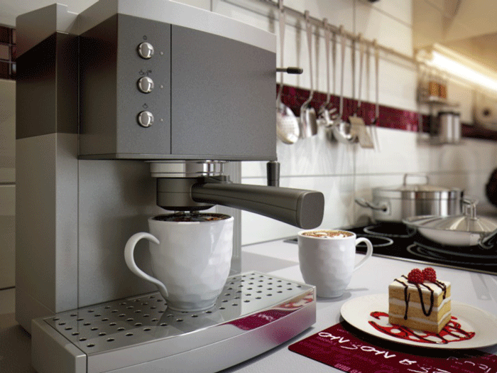 Кофе-машина на кухне 