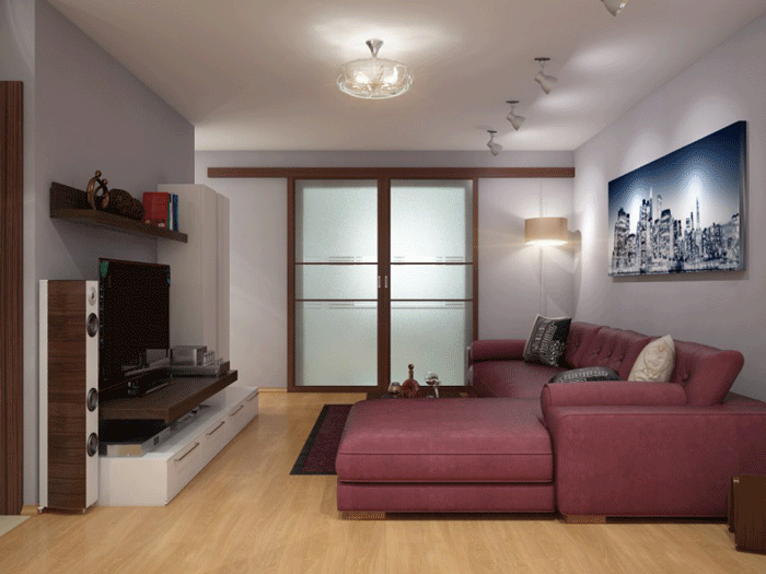 Дизайн гостиной с угловым диваном 15, 16, 17 кв.м. 