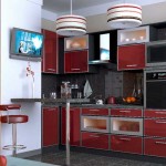 Черно-красная кухня в интерьере - фото. С какими цветами сочетается черно-красная кухня