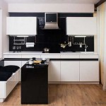 Оформление кухни черным и белым цветом