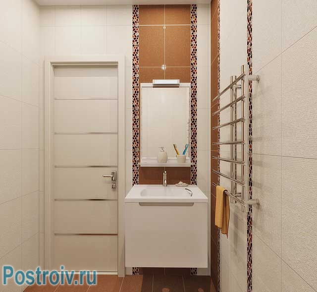 Дизайн ванной комнаты с квадратной душевой кабиной. Фото