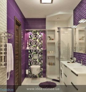 Ванная комната в сиреневых тонах дизайн фото