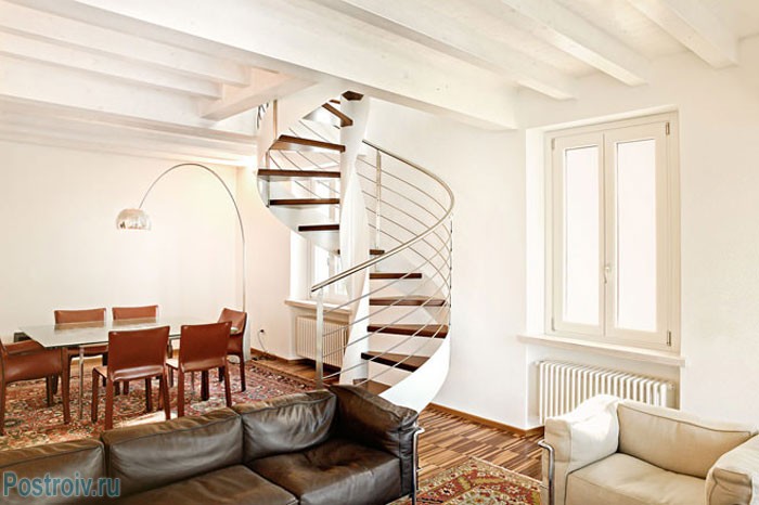 Дизайн винтовой лестницы для дома. Фото