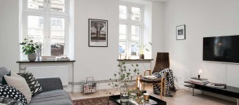 Прохлада и легкость с минимальными затратами. 2-х комнатная квартира в скандинавском стиле