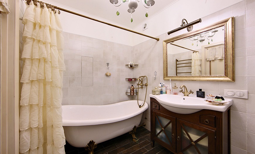Ванная комната в стиле ретро 
