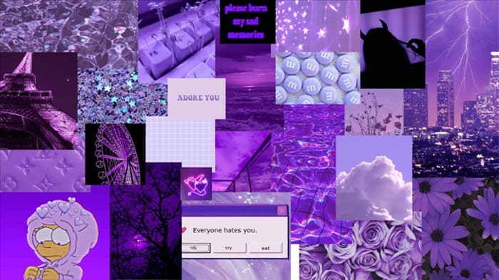Фиолетовая Эстетика коллаж