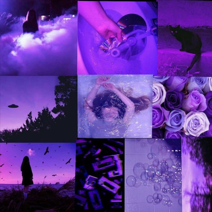 Фиолетовая Эстетика коллаж
