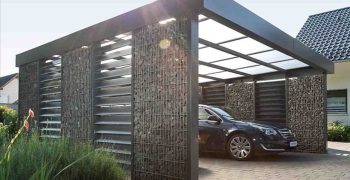Стеклянный гараж для машины Современный гараж - 75 фото