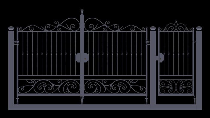 Кованые ворота из Леруа Мерлен