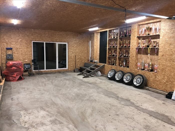 Отделка гаража в стиле лофт стены