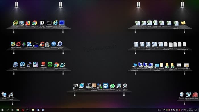 Полки для папок на рабочем столе