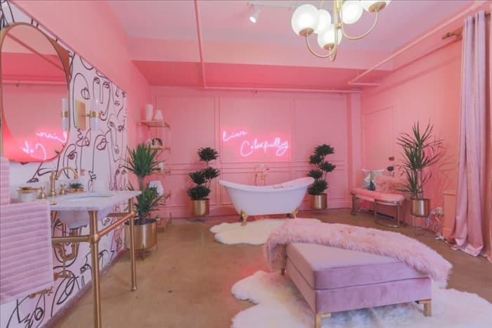 Салон в розовом стиле