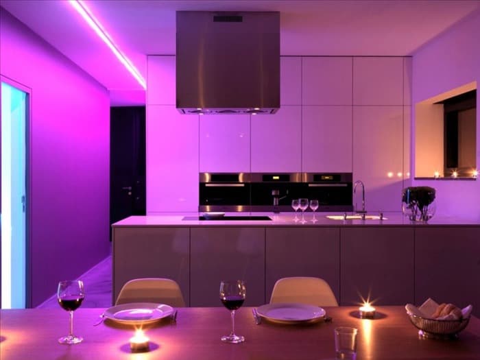 Светодиодная лента RGB В интерьере квартиры